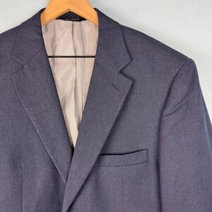 Jos A Bank Mens 40 R Blue Linen Wool Two Button Blazer Sport Coat‎ Jacket